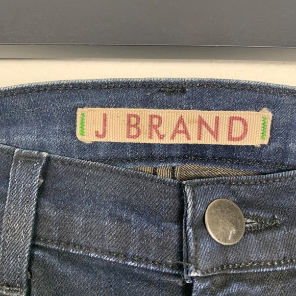 J Brand Pencil Leg Jeans Size 26 Dark Blue Wash 5-Pocket Stretch Denim - Picture 8 of 11